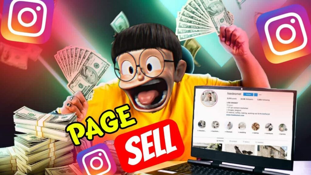 instagram page selling business