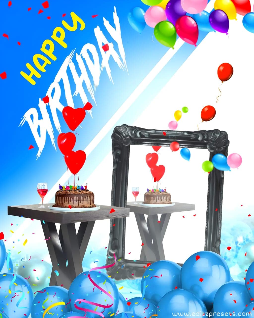 happy birthday editing background