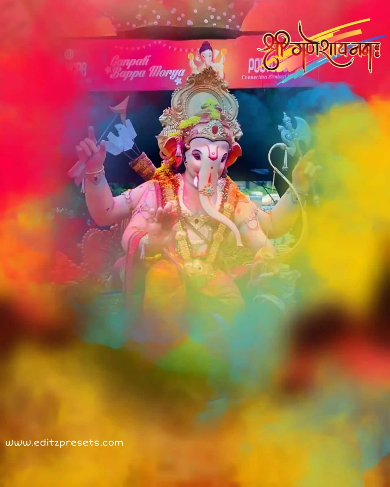 full hd ganpati editing background