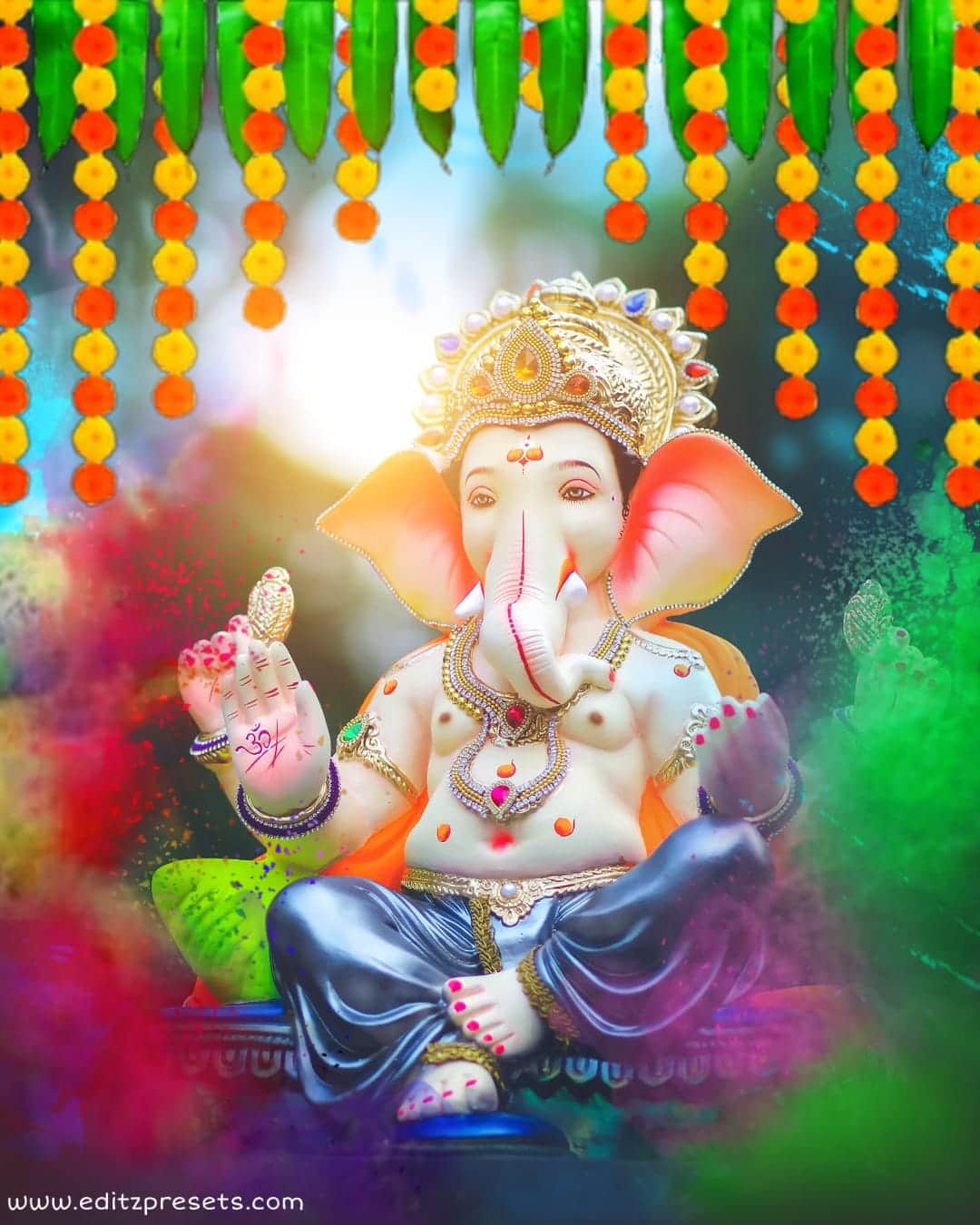 full hd ganpati editing background