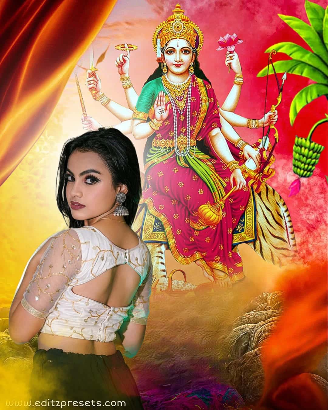 photo edit durga puja editing background