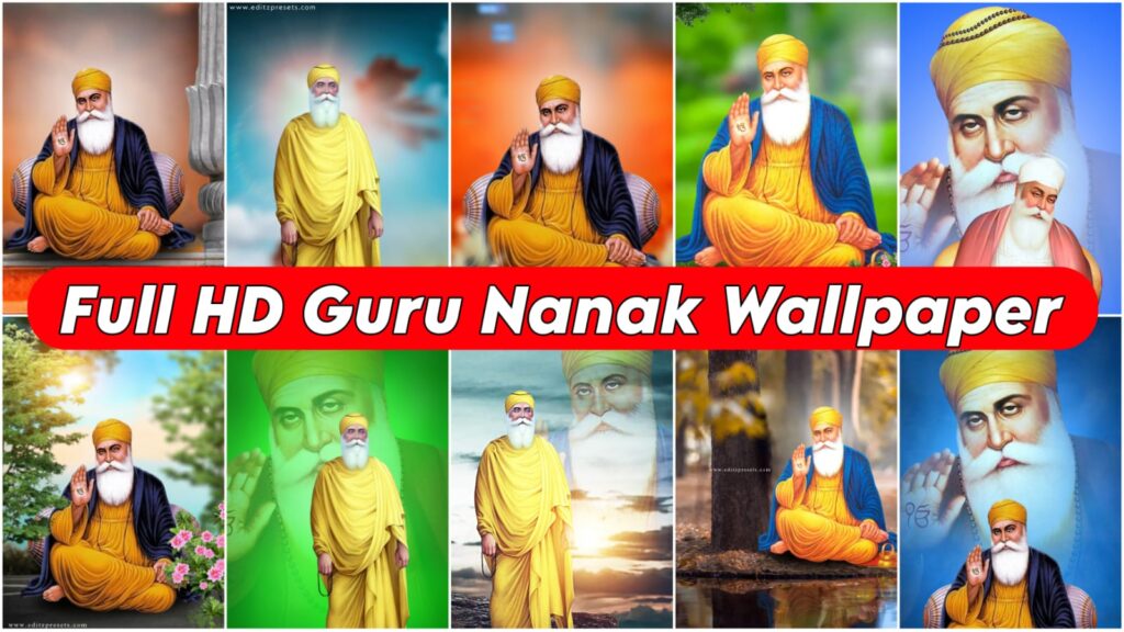 Guru Nanak Dev Ji Black and White Wallpaper