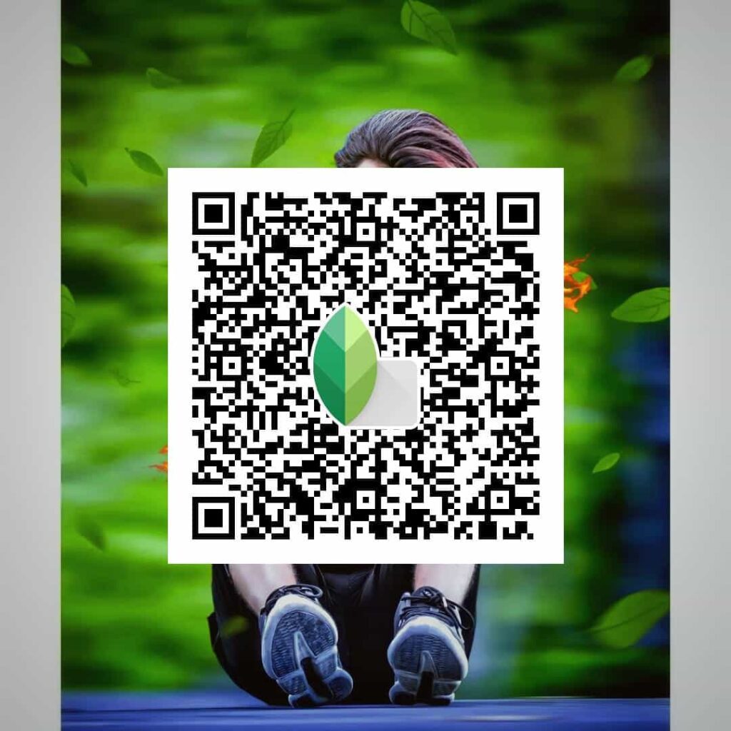 Snapseed QR codes Green background