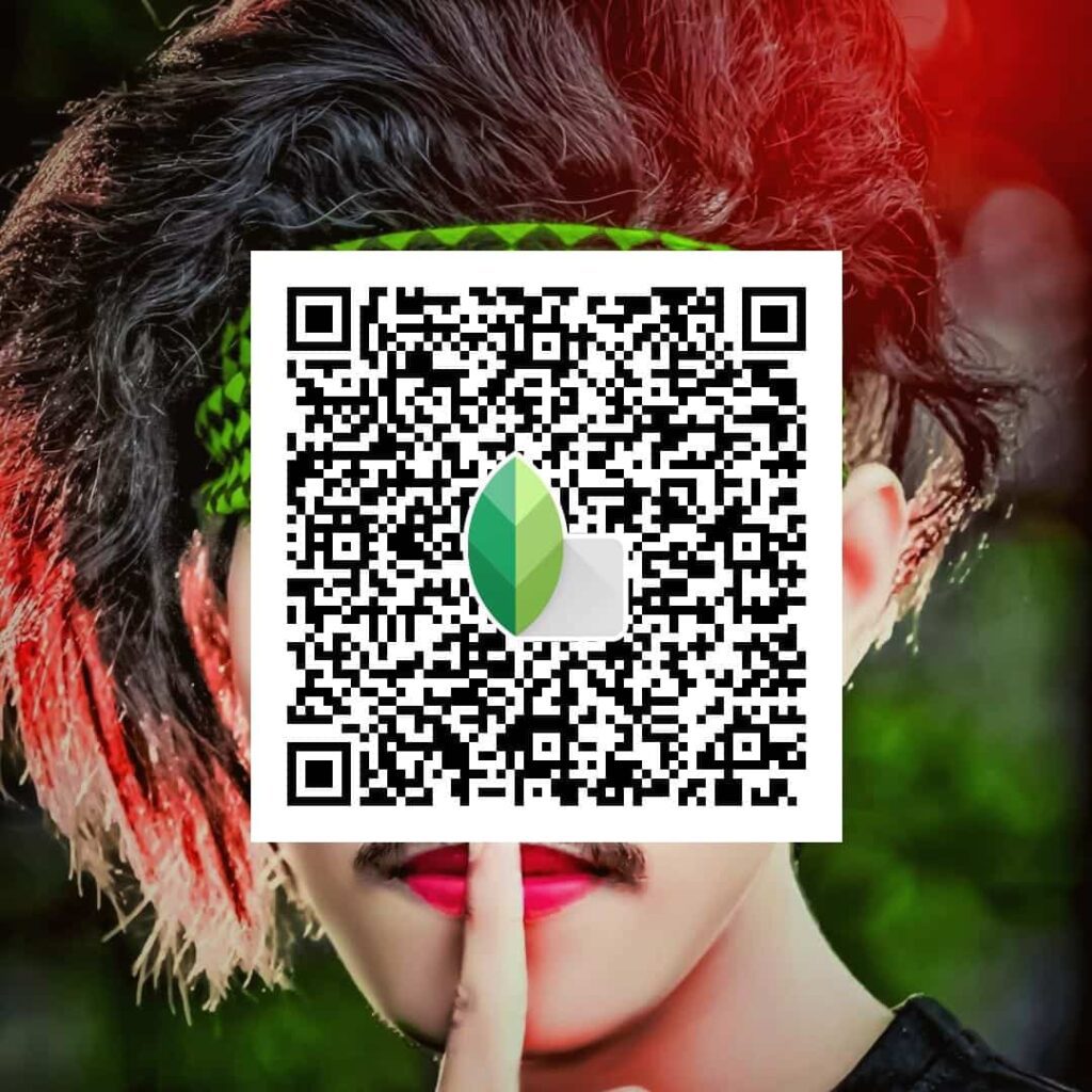 Snapseed QR codes face white