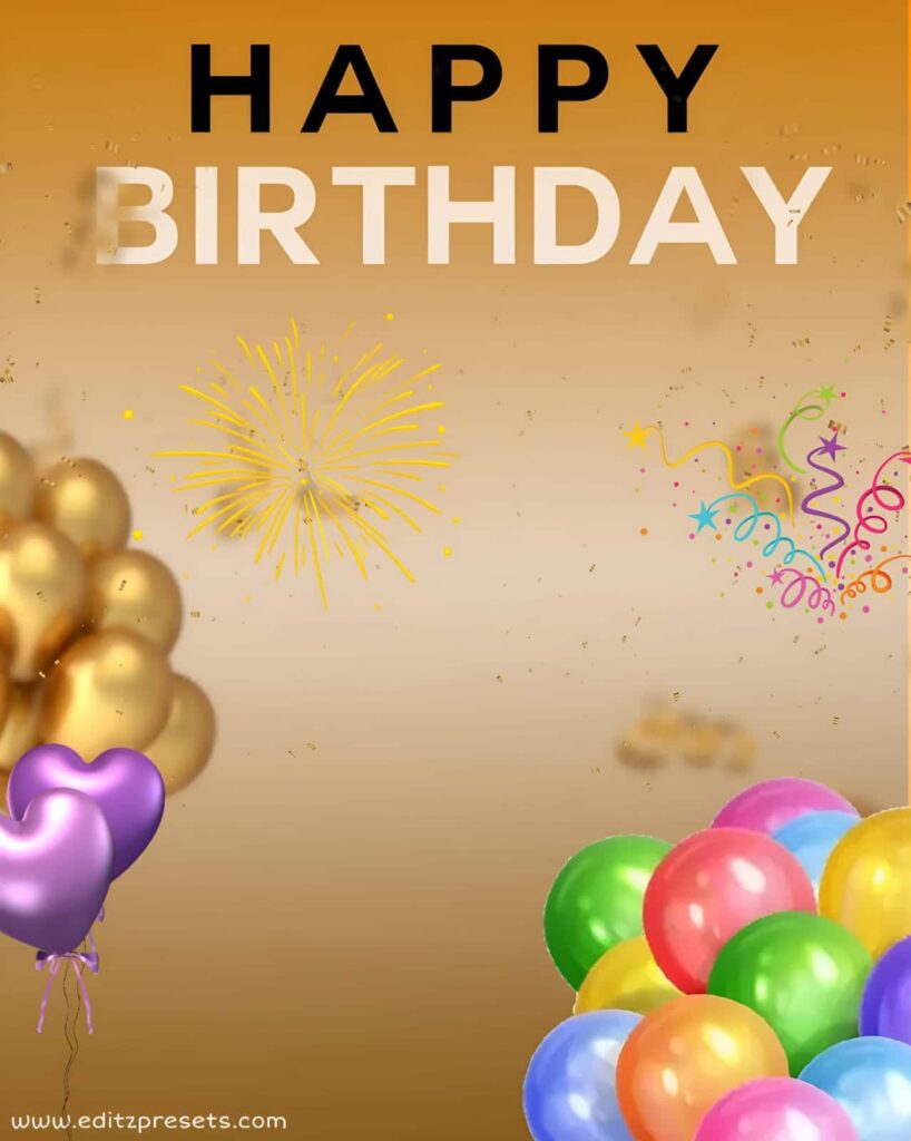 Happy birthday photo editing background online free