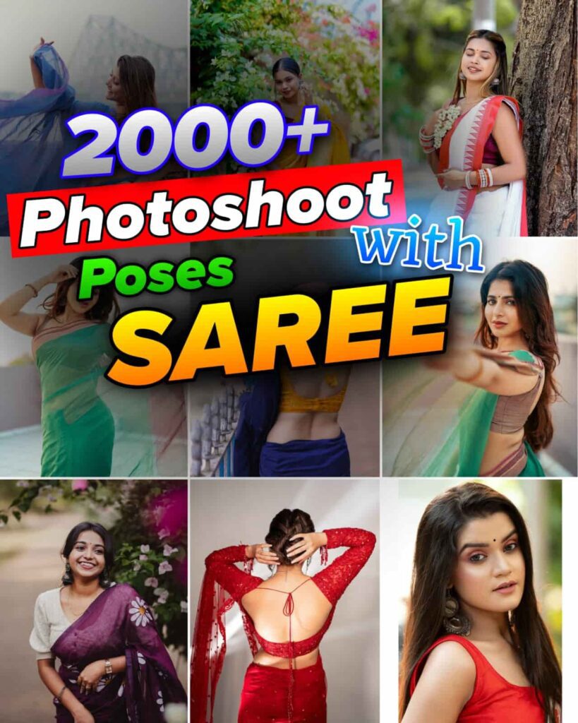 Simple Saree Poses for Photoshoot