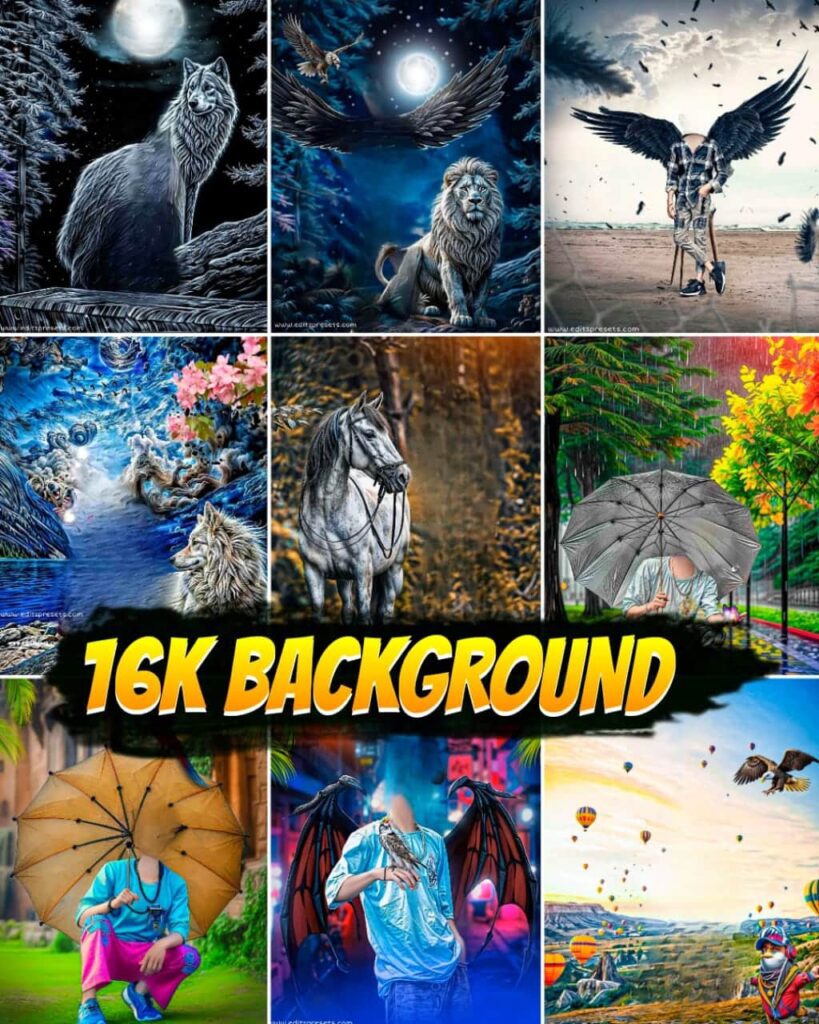 16k photo editing background background