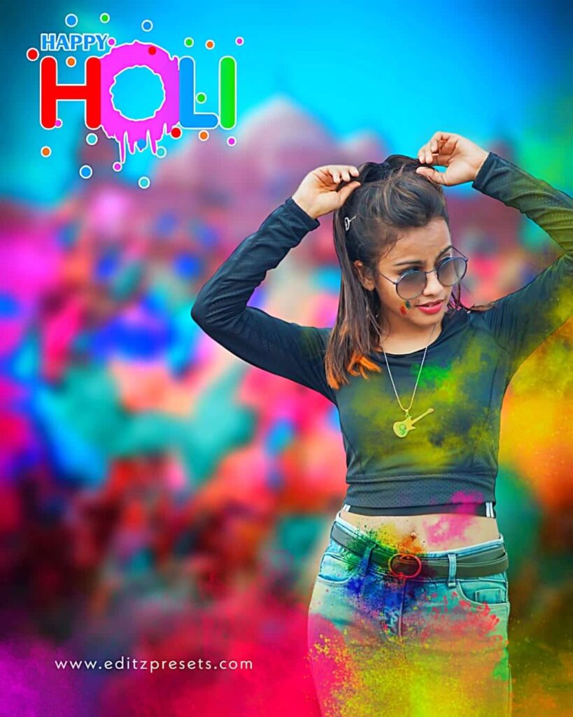 girl holi photo editing background