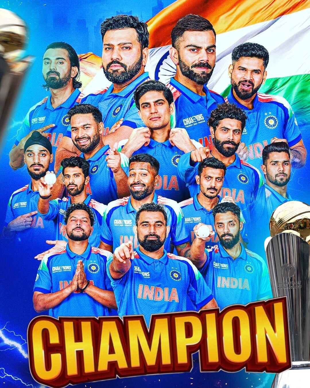 India Win Icc Champions Trophy 2025 Photo