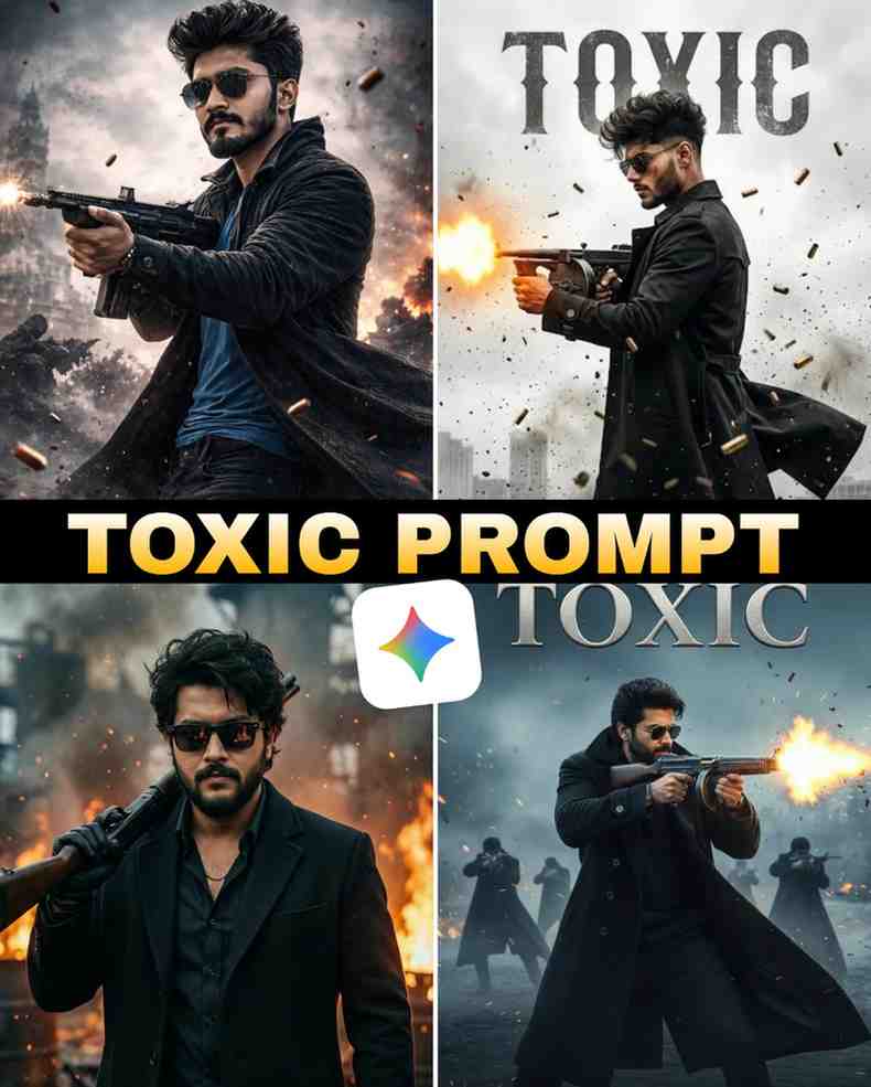 Toxic Movie Photo Editing prompt Google Gemini