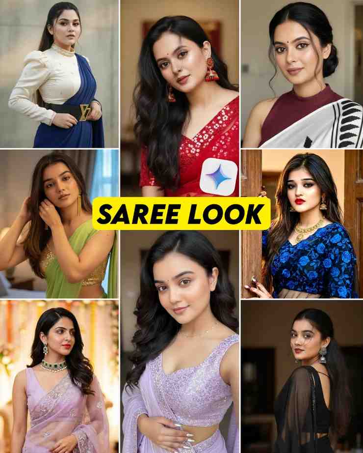 gemini ai photo prompt copy paste saree look