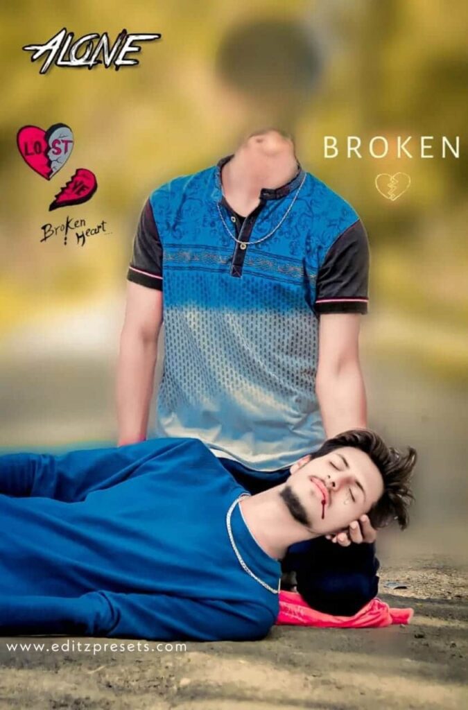 broken heart photo editing background